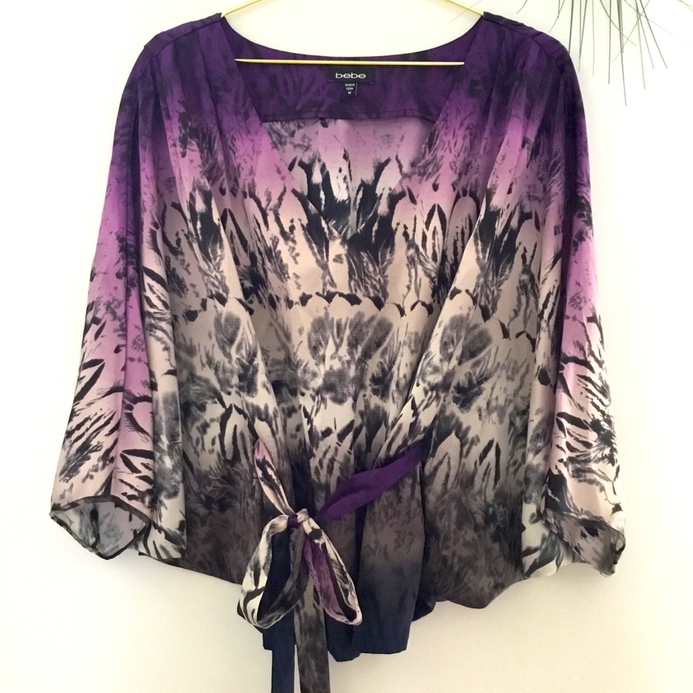 ❤️Bebe Kimono Tie Dye V Neck Woman’s Top
